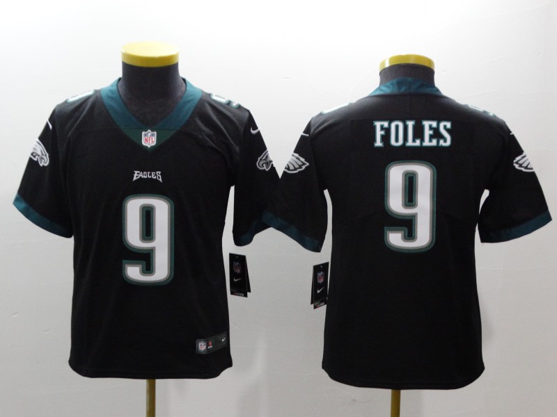 Youth Philadelphia Eagles #9 Foles Black Nike NFL jerseys
